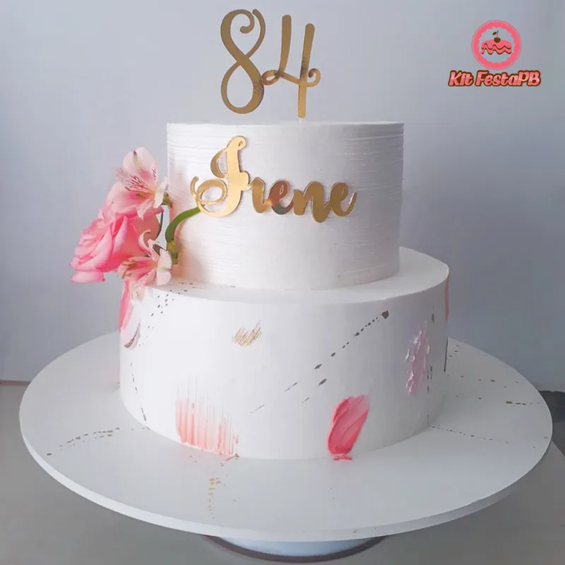Bolo 2 andares floral