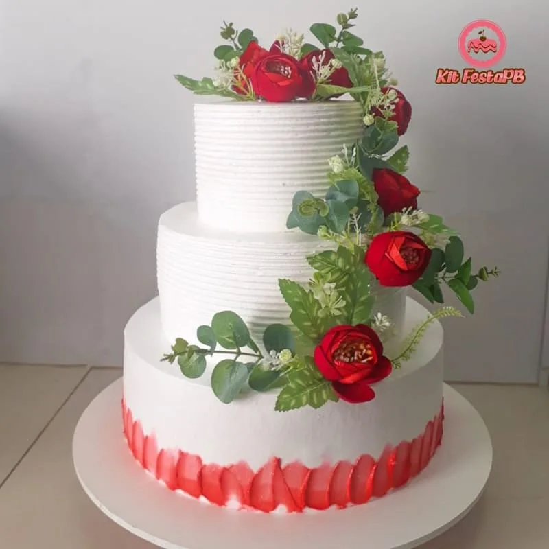 Bolo de casamento 3 andares